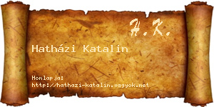 Hatházi Katalin névjegykártya